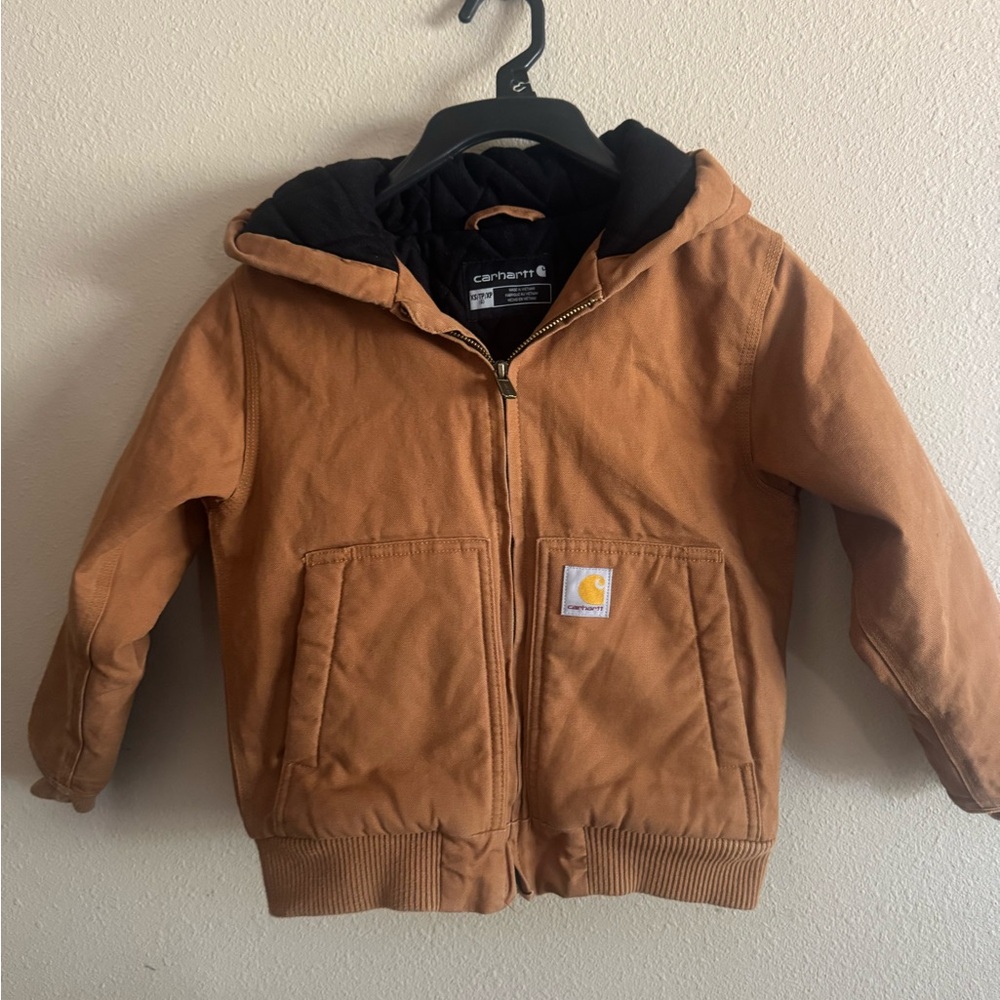 Kids Carhartt Brown Hooded Jacket